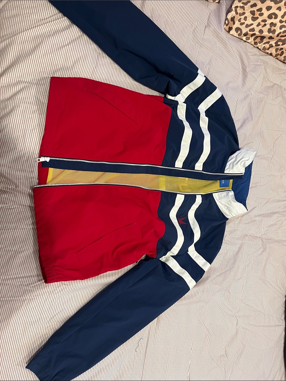 Nautica Red and Navy Windbreaker Jacket